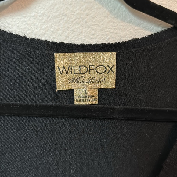 Wildfox Sequin Lipstick V-neck Sweater - Picture 4 of 5